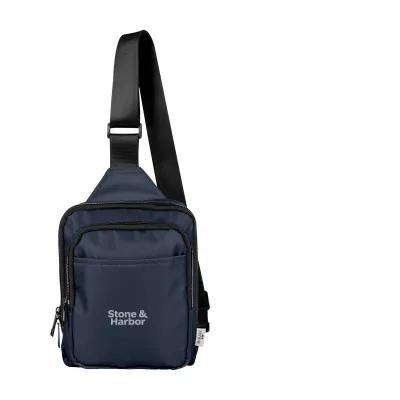 Sport Sling Bag Recycled Polyester Twill Design - 6¾ x 8¼ x 2¾ in - product view 1