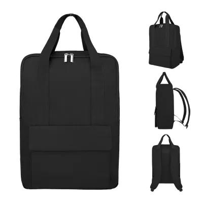 Laptop Backpack Recycled Polyester with PU Accents - 11 x 15¾ x 5¼ in - product view 1