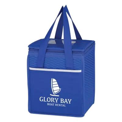 Insulated Cooler Bag Non-Woven Wave Design - 8 x 9 in
