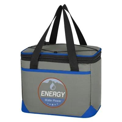 Insulated Cooler Bag 600D Polyester with Bungee - 11 x 8 x 7 in - product view 3