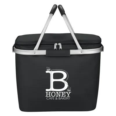 Insulated Cooler Basket Collapsible 600D Polyester - 14 x 12 x 8 in