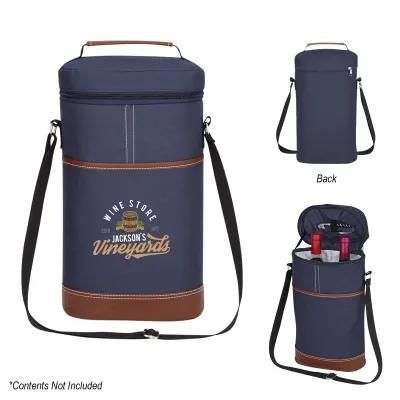 Insulated Wine Cooler Bag Double Bottle 600D - 8 x 14 x 4 in - product view 3