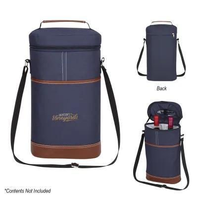Insulated Wine Cooler Bag Double Bottle 600D - 8 x 14 x 4 in - product view 4