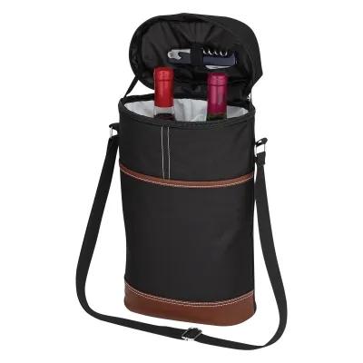 Insulated Wine Cooler Bag Double Bottle 600D - 8 x 14 x 4 in - product view 7