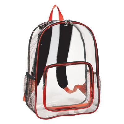 Clear Backpack PVC Polyester Stadium Security - 13 x 18 x 6 in - product view 2