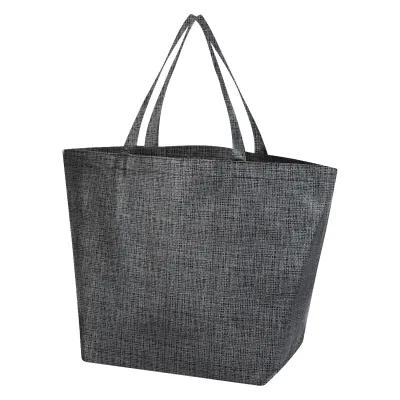 Custom Tote Bag Non-Woven Crosshatch Shopper - 20 x 13 x 8 in - product view 3