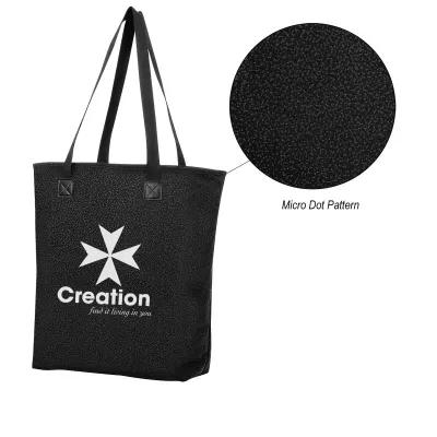 Custom Tote Bag Polyurethane Micro Dot Pattern - 16 x 15 in