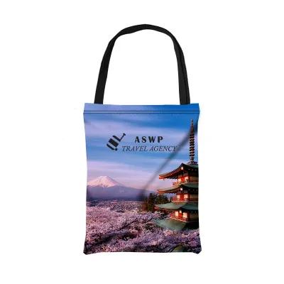 Custom Tote Bag Canvas Natural Cotton Material - 9 x 12 in