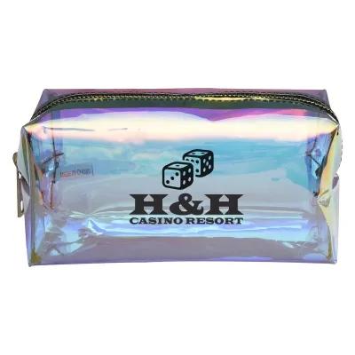 Hologram Vanity Bag Iridescent TPU - 7 x 3.5 x 3 in