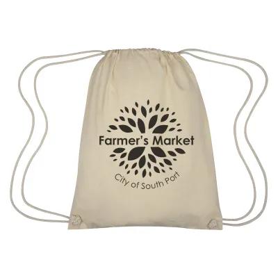 Cotton Canvas Drawstring Bag Natural - 14.5 x 18.25 in - product view 3