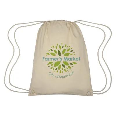 Cotton Canvas Drawstring Bag Natural - 14.5 x 18.25 in - product view 4