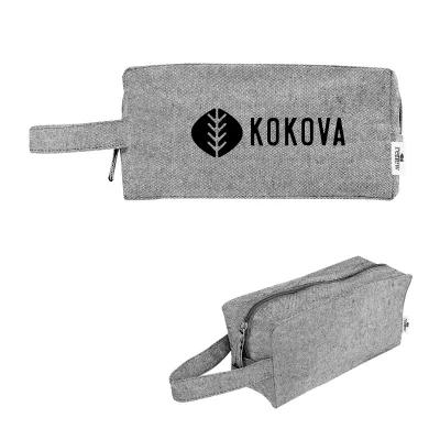 Toiletry Bag Recycled Cotton with Handle - 4.5 x 9 in