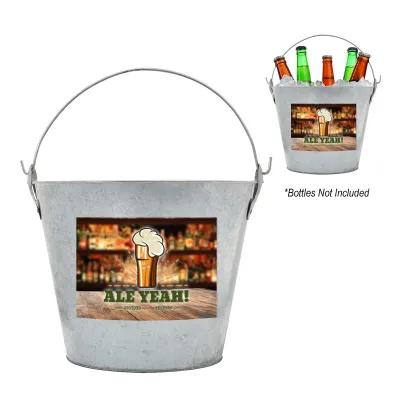 Galvanized Beverage Bucket with Bottle Openers - 5 Liter - product view 3