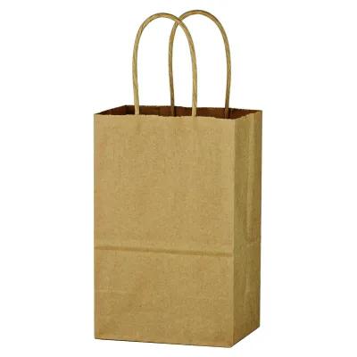 Kraft Paper Shopping Bag Twisted Handles - 5.25 x 8.25 in - product view 2