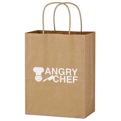 Kraft Paper Shopping Bag Twisted Handles - 8 x 10.25 in