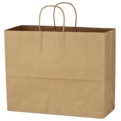 Kraft Paper Shopping Bag Twisted Handles - 16 x 12.5 in - product view 2