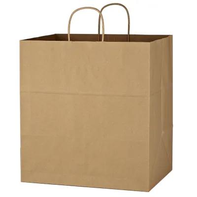 Kraft Paper Shopping Bag Twisted Handles - 14 x 15 in - product view 2