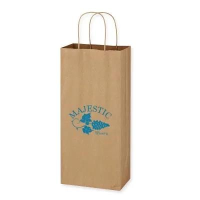Paper Wine Bag with Twisted Handles - 5.25 x 13 in