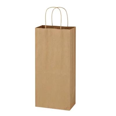 Paper Wine Bag with Twisted Handles - 5.25 x 13 in - product view 2
