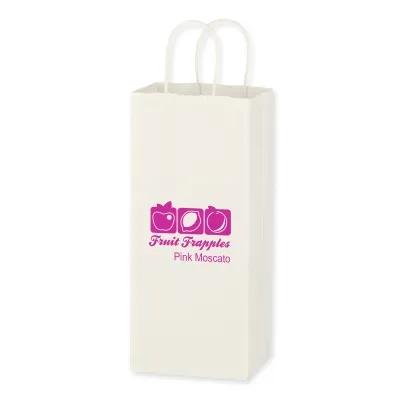 Paper Wine Bag with Twisted Handles - 5.25 x 13 in