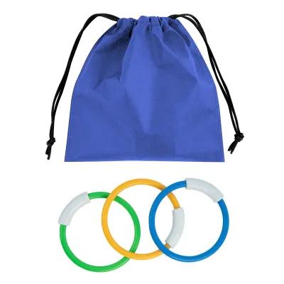 Recycled Diving Rings Set with Drawstring Pouch - 5.25 in - product view 2