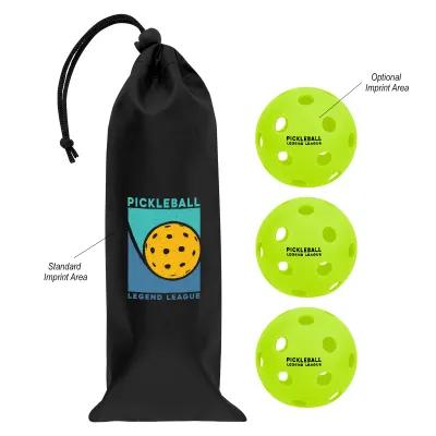 Recess Pickleball Indoor Ball Set with Pouch - 2.75 in