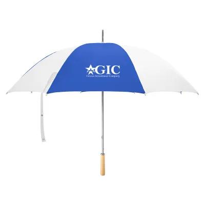 Golf Umbrella Manual Open Wood Handle - 60 in Arc