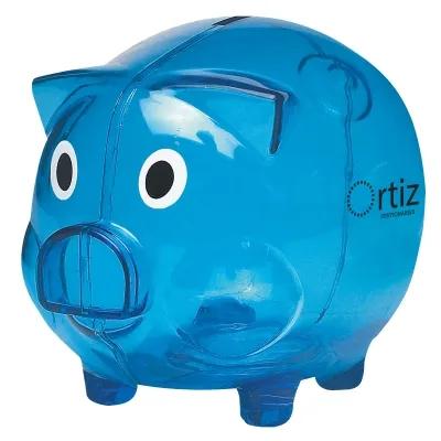 Plastic Piggy Bank with Removable Plug - 5 x 4 in