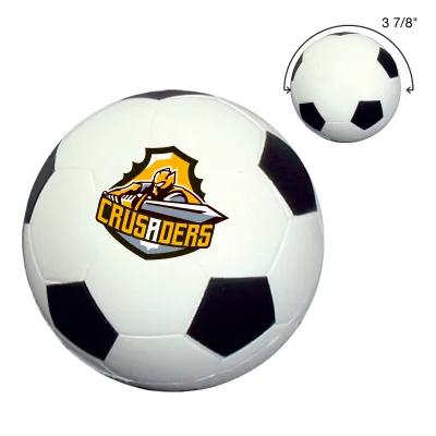 Custom Stress Ball Soccer Ball Shape Polyurethane - 3 7/8 in