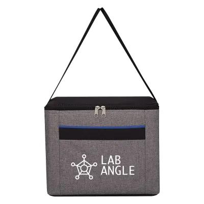 Insulated Cooler Bag Heathered Polyester - 11 x 8 x 6.5 in