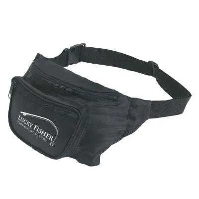 Fanny Pack Deluxe Coated Nylon Multi-Pocket - 12 x 6 in