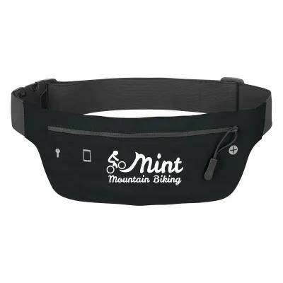 Running Belt Fanny Pack Polyester Adjustable - 11 x 4 in