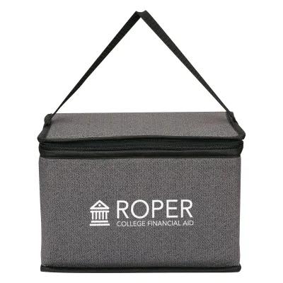 Insulated Cooler Bag Heathered Non-Woven Compact - 10 x 7 x 5.5 in