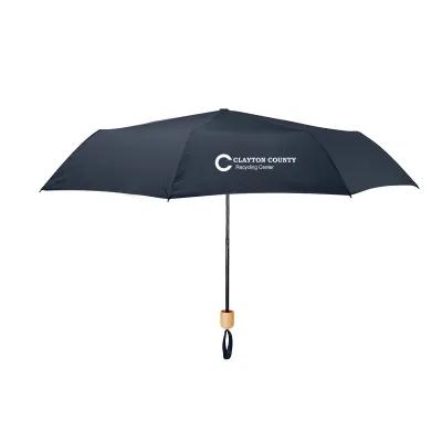 Umbrella Telescopic RPET Canopy with Bamboo Handle - 41 in Arc
