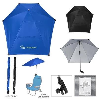 Umbrella Chair SPF 50 RPET Canopy with Clamp - 50 in Arc
