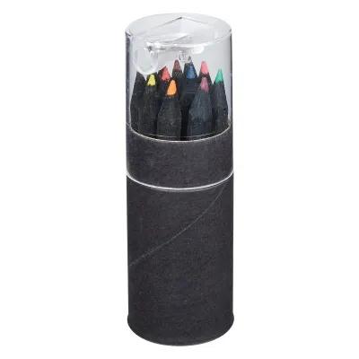 Colored Pencil Set in Tube with Sharpener - 12 Piece - product view 2