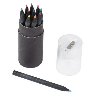 Colored Pencil Set in Tube with Sharpener - 12 Piece - product view 3