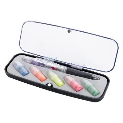 Tri-Color Pen and Highlighter Set with Twist Action - product view 5