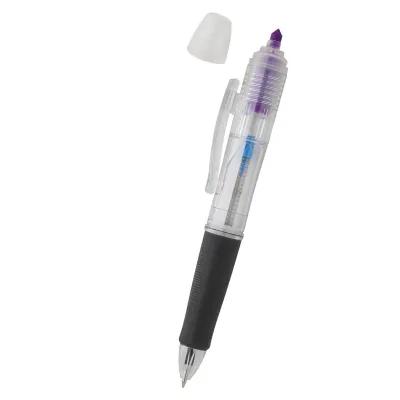 Tri-Color Pen and Highlighter Set with Twist Action - product view 7