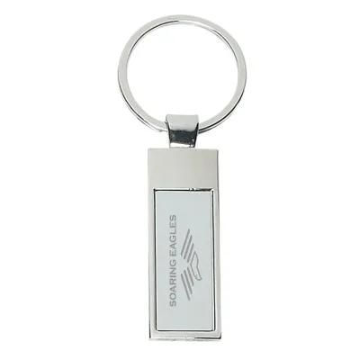 Rectangle Metal Key Tag with Split Ring - 0.75 x 3.25 in