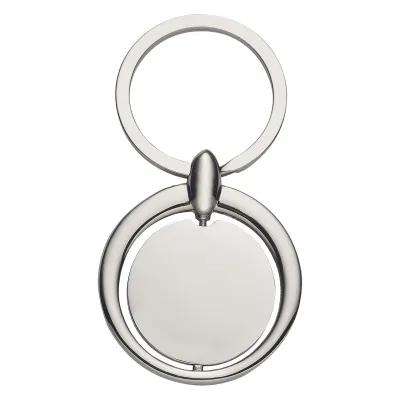 Circular Metal Key Tag with Split Ring - 1.5 x 3 in - product view 2