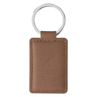 Leatherette Executive Key Tag with Split Ring - product view 3