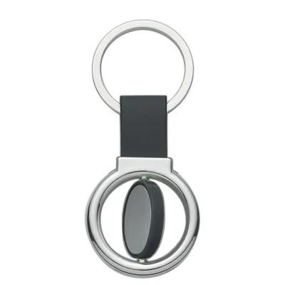 Circular Metal Spinner Key Tag with Split Ring - product view 4
