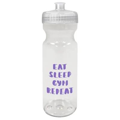 Water Bottle PET Clear Push Pull Lid - 28 oz