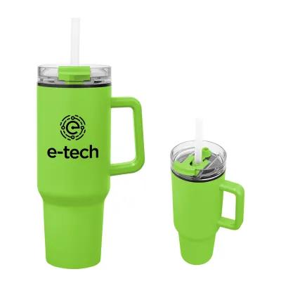 Insulated Tumbler Recycled Stainless Steel with Handle - 40 oz - product view 5