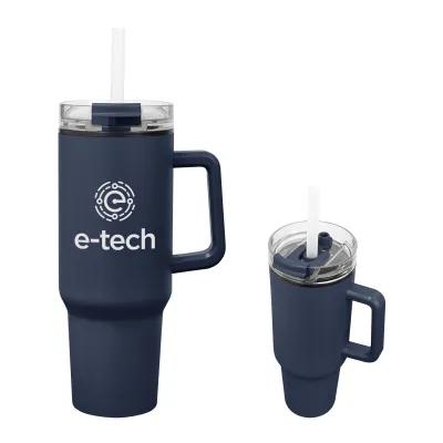 Insulated Tumbler Recycled Stainless Steel with Handle - 40 oz - product view 7