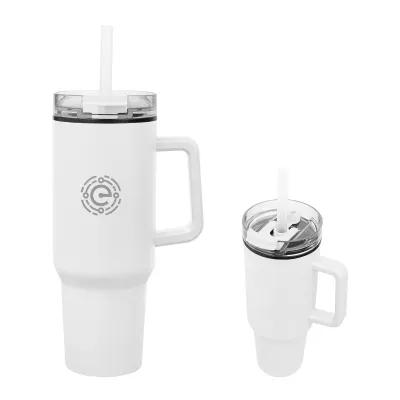 Insulated Tumbler Recycled Stainless Steel with Handle - 40 oz - product view 12