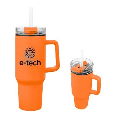 Insulated Tumbler Recycled Stainless Steel with Handle - 40 oz - product view 17