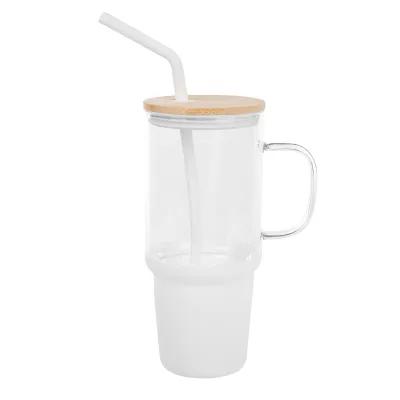 Glass Tumbler Borosilicate with Silicone Sleeve - 32 oz - product view 2