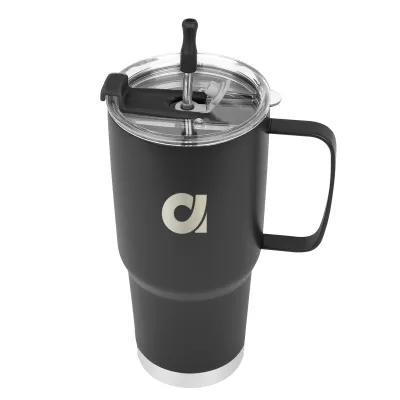 Insulated Tumbler Stainless Steel with Straw Kit - 30 oz - product view 8